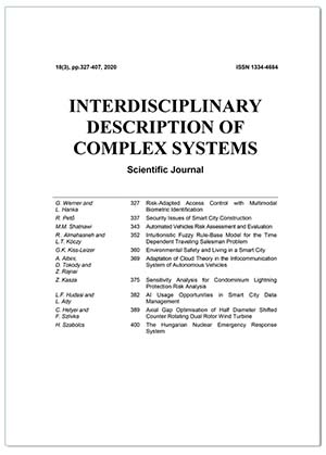 ZNANSTVENI ČASOPIS „INTERDISCIPLINARY DESCRIPTION OF COMPLEX SYSTEMS“ 18 (3), Grupa autora