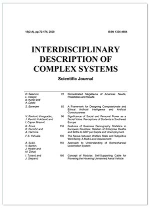 ZNANSTVENI ČASOPIS „INTERDISCIPLINARY DESCRIPTION OF COMPLEX SYSTEMS“ 18 (2-A), Grupa autora