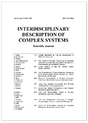 ZNANSTVENI ČASOPIS „INTERDISCIPLINARY DESCRIPTION OF COMPLEX SYSTEMS“ 18 (2-B), Grupa autora
