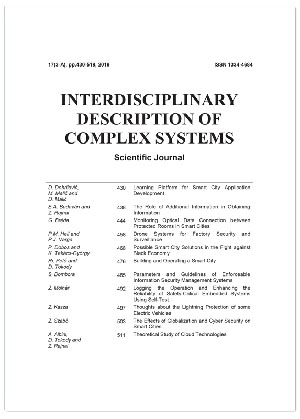 ZNANSTVENI ČASOPIS "INTERDISCIPLINARY DESCRIPTION OF COMPLEX SYSTEMS" 17 (3-A), Grupa autora