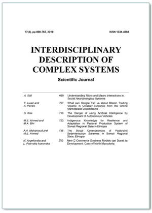 ZNANSTVENI ČASOPIS  "INTERDISCIPLINARY DESCRIPTION OF COMPLEX SYSTEMS" 17 (4), Grupa autora