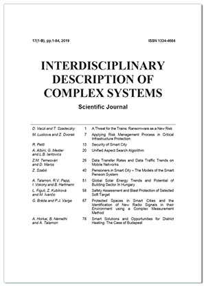 ZNANSTVENI ČASOPIS „INTERDISCIPLINARY DESCRIPTION OF COMPLEX SYSTEMS“ 17(1)