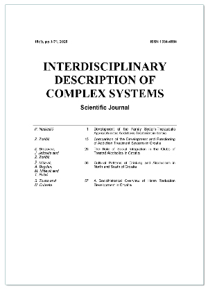 ZNANSTVENI ČASOPIS „INTERDISCIPLINARY DESCRIPTION OF COMPLEX SYSTEMS“ 18 (1), Grupa autora