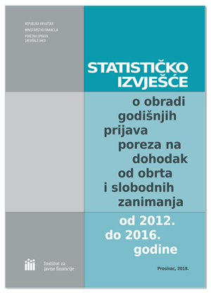 STATISTIČKO IZVJEŠĆE O OBRADI GODIŠNJIH PRIJAVA POREZA NA DOHODAK OD OBRTA I SLOBODNIH ZANIMANJA OD 2012. DO 2016. GODINE, Zlatana Kvesić i Maja Krajinović